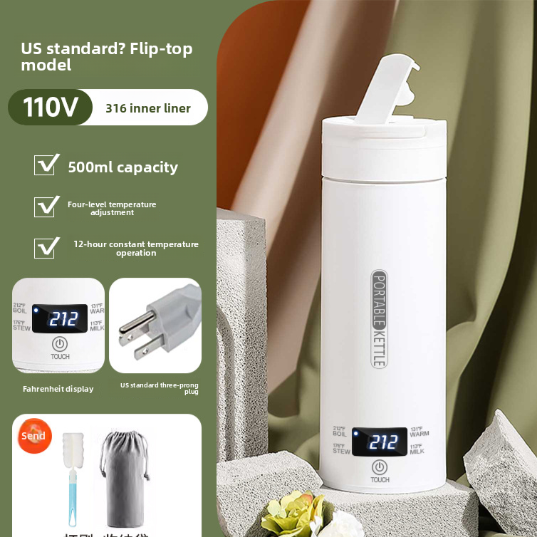 Portable Electric Water Heater with Safety Protection