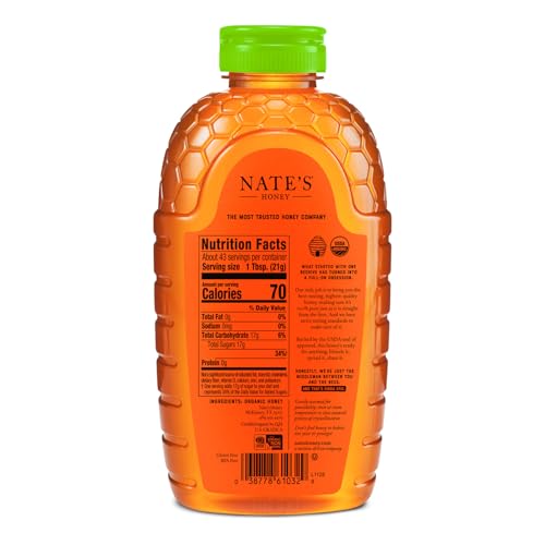 Nate's Organic Honey - 32oz. Squeeze Bottle