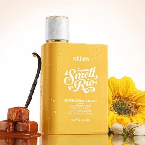 Perfume 02# Irresistible Sunshine for Women - Pistachio, Vanilla & Salted Caramel Eau de Perfume 100ml (3.4fl oz) Sweet Gourmand Caramel Vanilla Fragrance (Evolution of 602)