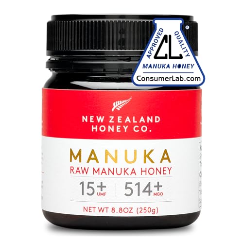Raw Manuka Honey UMF 15+ MGO 514+, UMF Certified, 3rd Party Tested, 8.8oz