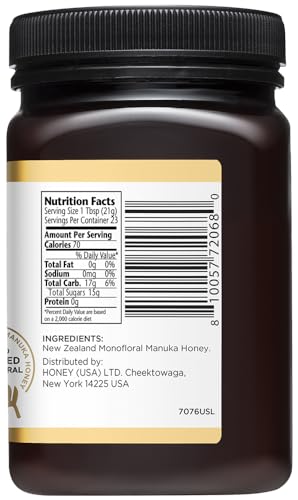 Manuka Doctor - Raw Manuka Honey MGO 525+ Monofloral, 100% Pure New Zealand Honey. Certified. Guaranteed. Raw. Non-GMO (17.6 oz)
