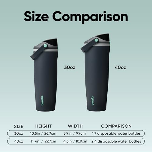 Owala FreeSip Sway Stainless Steel Water Bottle 30 oz Foggy Tide