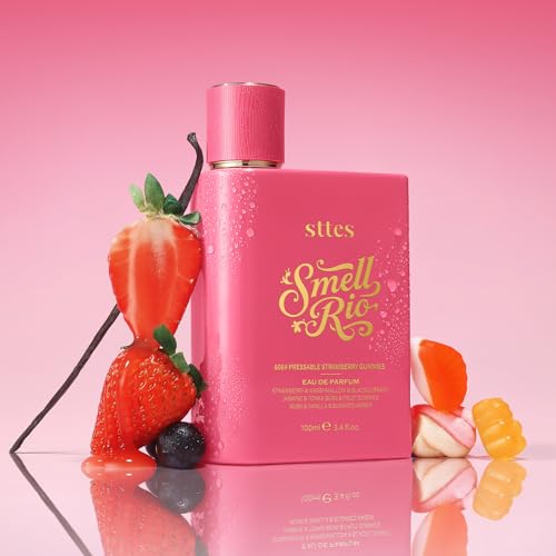 Smell Rio Perfume 606# (Pressable Strawberry Gummies) Hair Perfume for Women – Long-Lasting Strawberry, Candy, Vanilla & Marshmallow Gourmand Fragrance Eau de Parfum 100ml (3.4 fl oz)