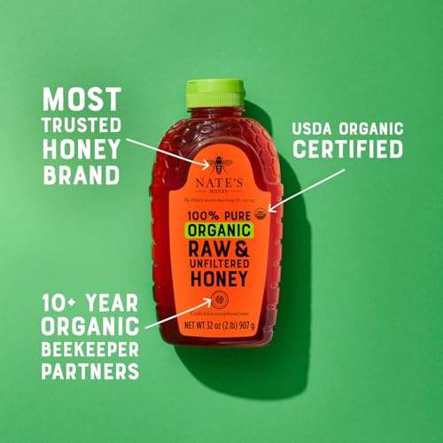 Nate's Organic Honey - 32oz. Squeeze Bottle