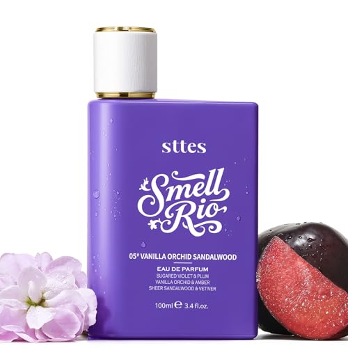 Smell Rio Perfume 05# (Vanilla Orchid Sandalwood) - Eau De Parfum, 100ml/3.4 fl.oz, Purple, Sugared Violet & Plum, Amber & Vetiver Notes