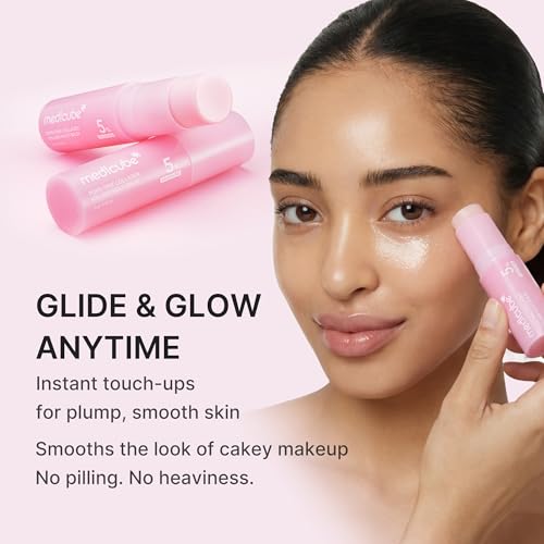 medicube PDRN Pink Collagen Volume Multi Balm Stick - Face & Body Balm | Volufiline, PDRN, NAD, Collagen - Under-Eyes, Neck, Forehead, Smile Lines, Lips, Plumping & Radiance for Line Care, K-Beauty