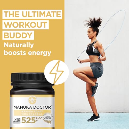 Manuka Doctor - Raw Manuka Honey MGO 525+ Monofloral, 100% Pure New Zealand Honey. Certified. Guaranteed. Raw. Non-GMO (17.6 oz)
