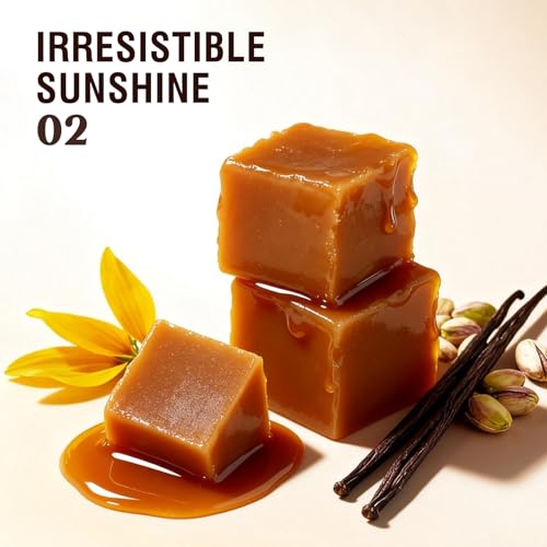 Perfume 02# Irresistible Sunshine for Women - Pistachio, Vanilla & Salted Caramel Eau de Perfume 100ml (3.4fl oz) Sweet Gourmand Caramel Vanilla Fragrance (Evolution of 602)