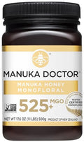 Manuka Doctor - Raw Manuka Honey MGO 525+ Monofloral, 100% Pure New Zealand Honey. Certified. Guaranteed. Raw. Non-GMO (17.6 oz)