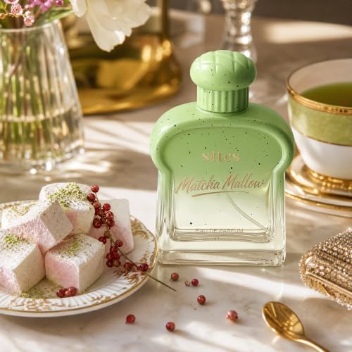 Perfume Matcha Mallow Eau de Parfum, Long Lasting Women's Perfume with Sweet Matcha Marshmallow Pink Pepper Vanilla & Musk Scent, Gourmand Fragrance Gift for Women, 100ml / 3.4 Fl Oz