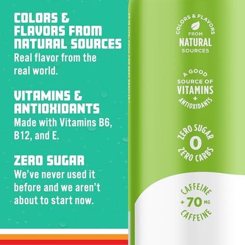 Sparkling Ice Caffeine Citrus Twist Sparkling Water with Caffeine, Zero Sugar, with Antioxidants and Vitamins,16 fl oz Cans (Pack Of 12)