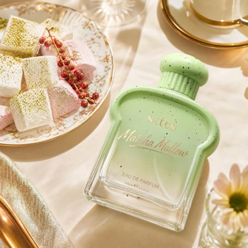 Perfume Matcha Mallow Eau de Parfum, Long Lasting Women's Perfume with Sweet Matcha Marshmallow Pink Pepper Vanilla & Musk Scent, Gourmand Fragrance Gift for Women, 100ml / 3.4 Fl Oz