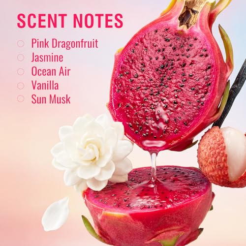 Smell Rio 08# (Delicious Pink Dragonfruit) Eau de Parfum for Women, Fruity Floral Perfume with Pink Dragonfruit, Lychee, Jasmine, Hibiscus, Vanilla & Sun Musk, 100ml/3.4 Fl Oz