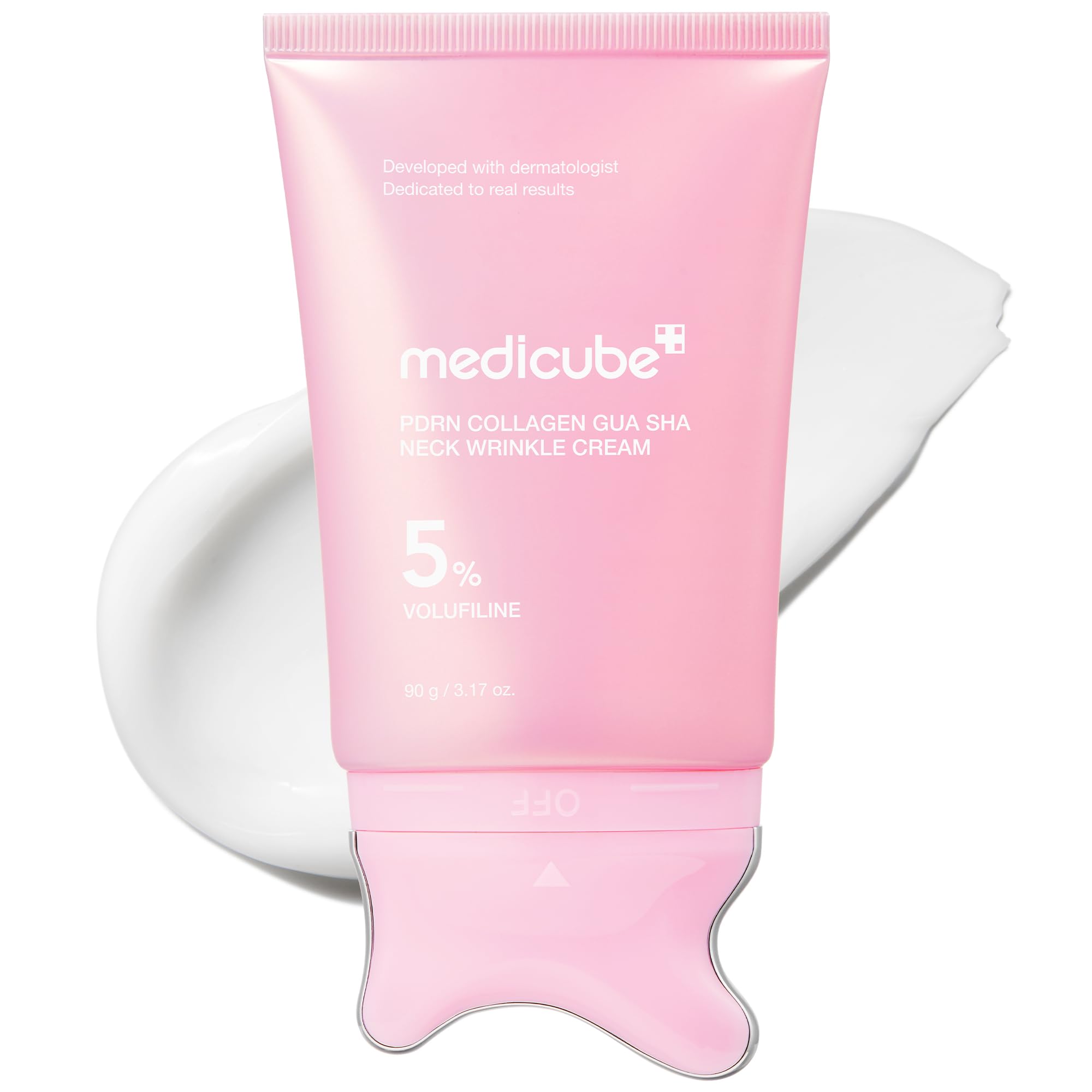 medicube PDRN Collagen Gua Sha Neck Wrinkle Cream - Firming, Contour Care