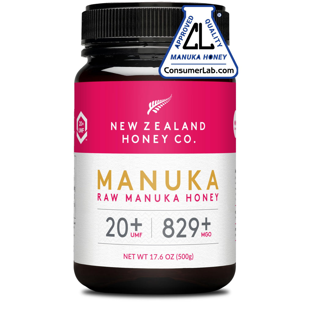 Raw Manuka Honey UMF 20+ MGO 829+, UMF Certified, 3rd Party Tested, 8.8oz