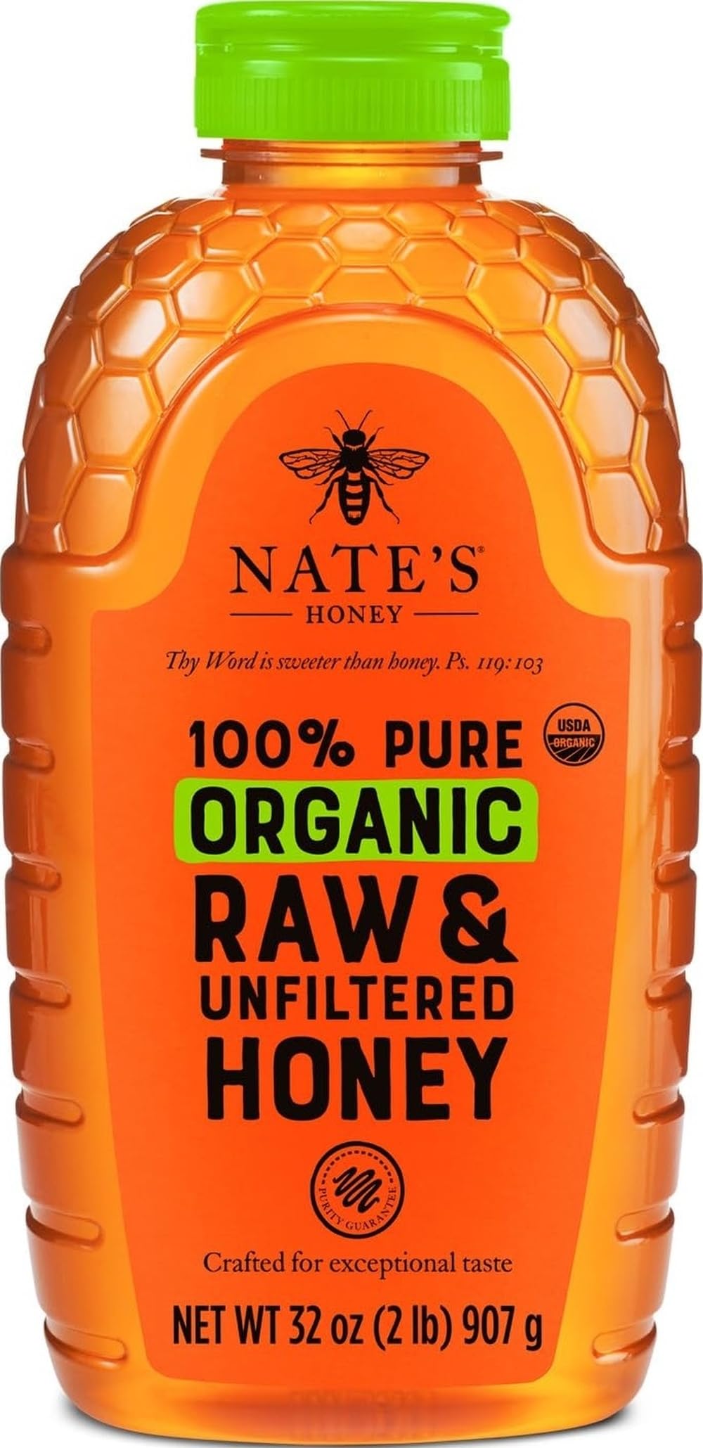 Nate's Organic Honey - 32oz. Squeeze Bottle