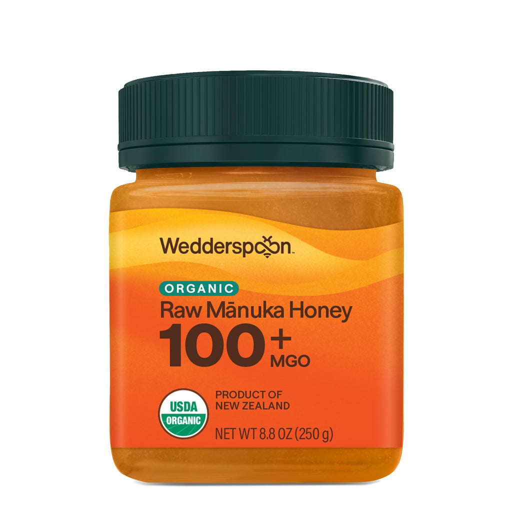 Wedderspoon Organic Raw Manuka Honey 100+ MGO, 8.8 Oz