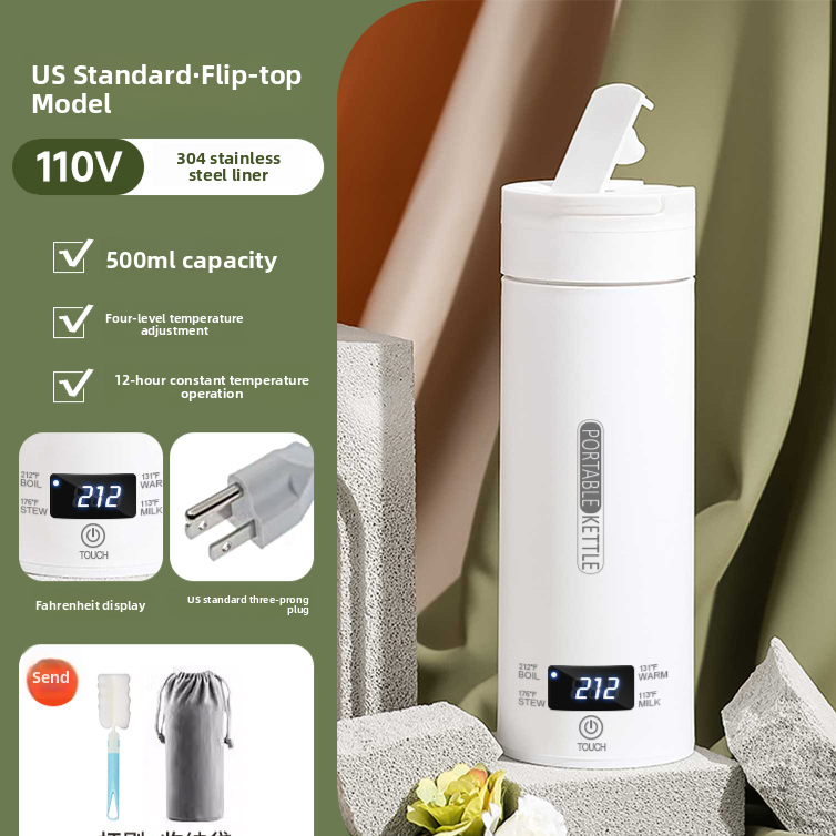 Portable Electric Water Heater with Safety Protection