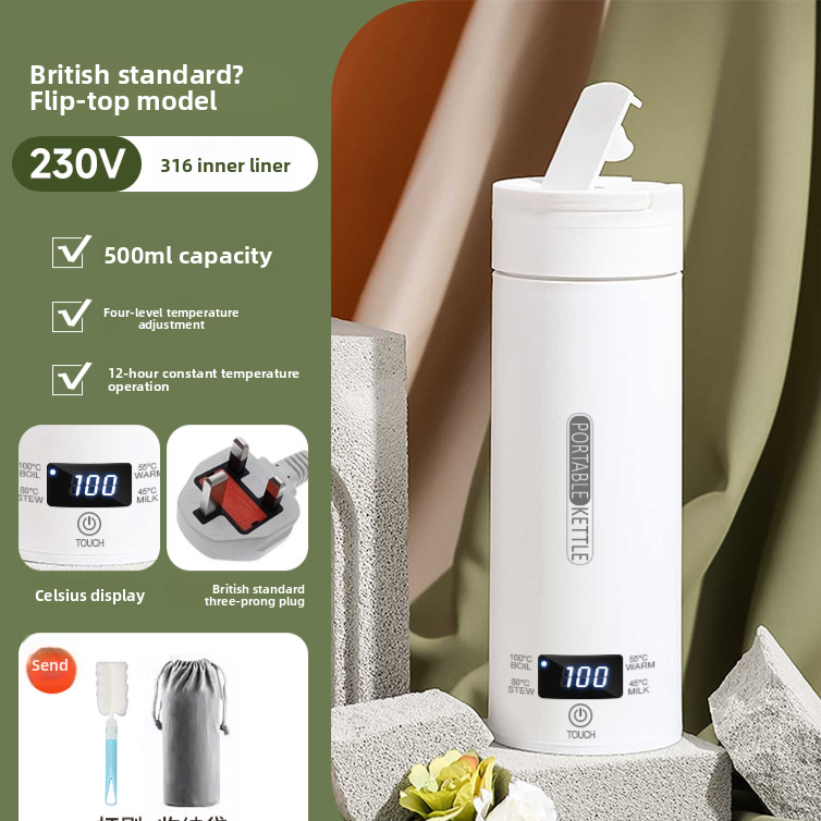 Portable Electric Water Heater with Safety Protection