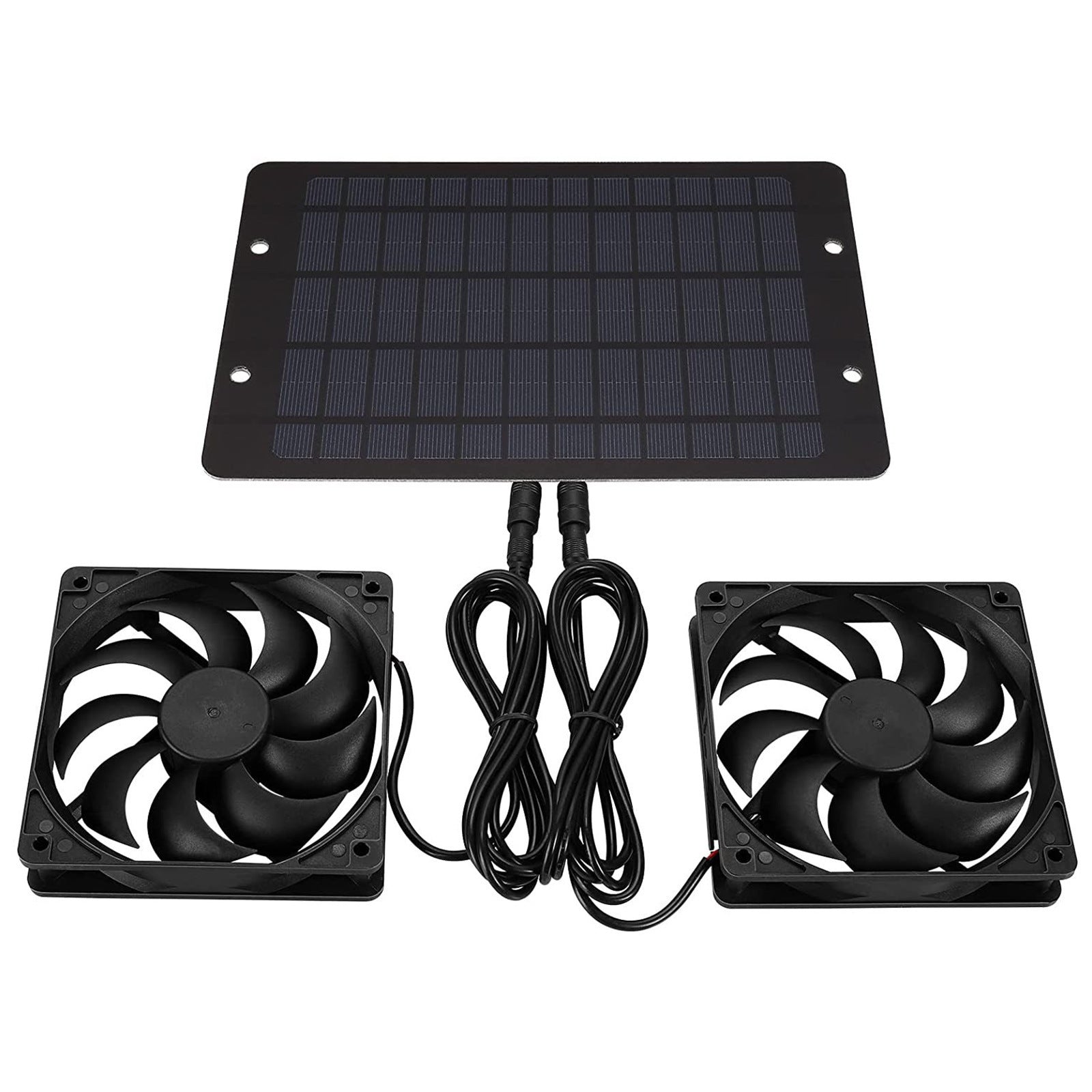 10W 12V Solar Panel Dual Exhaust Fan for Ventilation